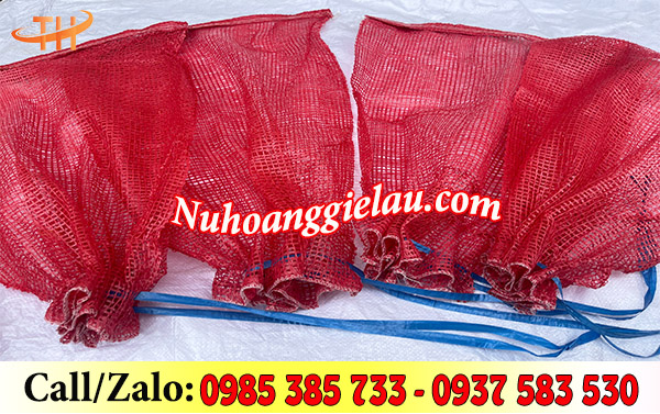 Bao tải lưới có dây rút tiện lợi Bao tải lưới có dây rút tiện lợi