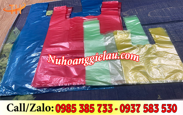 Túi xốp bóng mỡ màu trơn zin Túi xốp bóng mỡ màu trơn zin