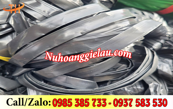 Dây nilon bó đen bản lớn màu sắc bóng bẩy Dây nilon bó đen bản lớn màu sắc bóng bẩy