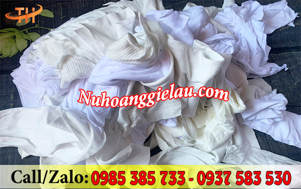 Vải lau cotton trắng cỡ nhỏ Vải lau cotton trắng cỡ nhỏ