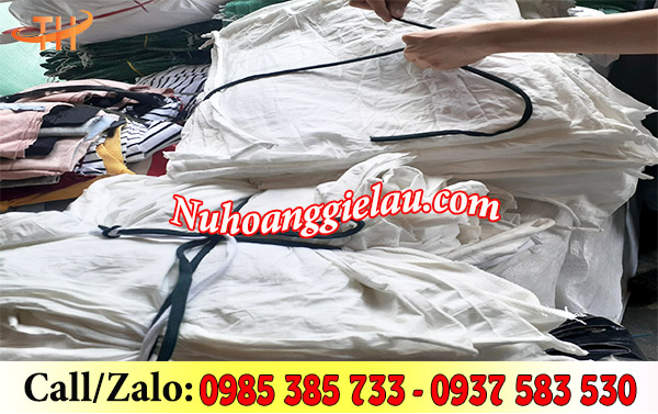 Giẻ lau trắng đóng cục 5kg, bao tải 50kg Giẻ lau trắng đóng cục 5kg, bao tải 50kg