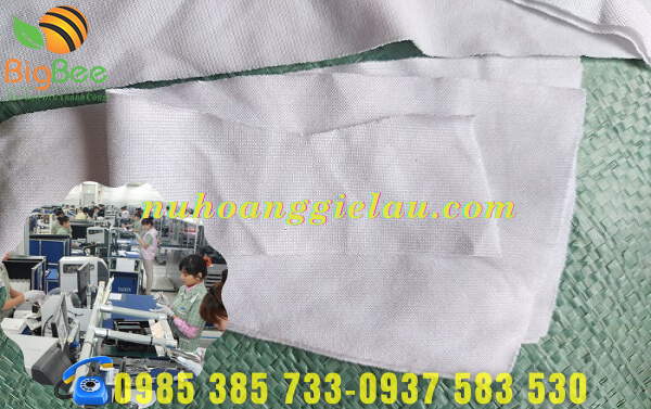 giẻ lau trắng cỡ nhỏ lau chùi chi tiết máy