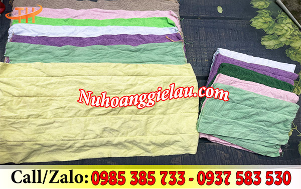 Khăn lau công nghiệp may nối đủ màu Khăn lau công nghiệp may nối đủ màu