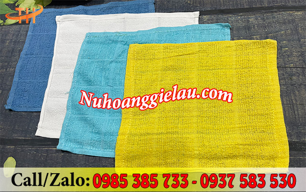 Khăn lau cotton đủ màu Khăn lau cotton đủ màu