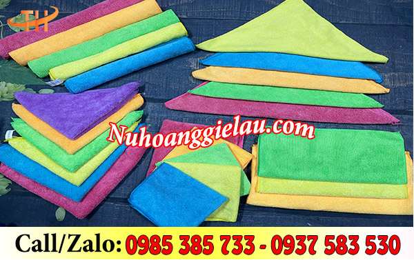 Khăn lau microfiber đa dạng màu sắc Khăn lau microfiber đa dạng màu sắc