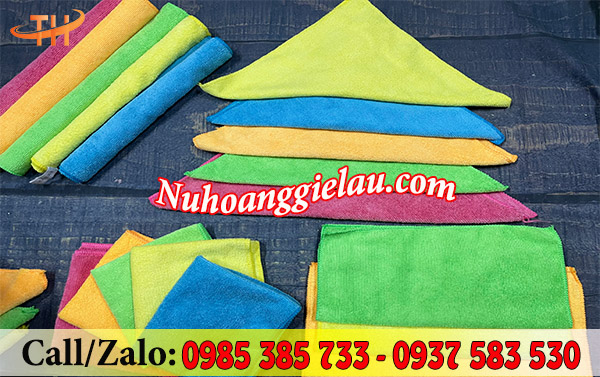 Khăn lau microfiber đủ màu Khăn lau microfiber đủ màu