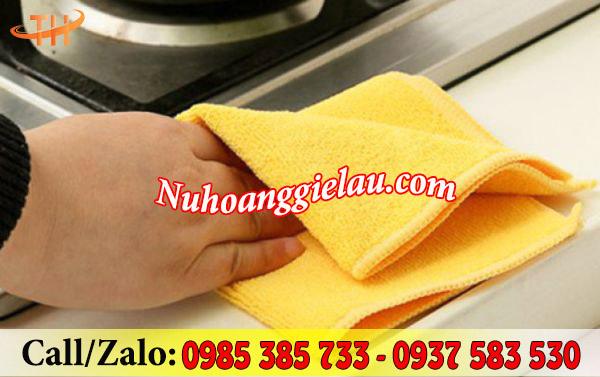 Khăn lau microfiber vệ sinh bếp Khăn lau microfiber vệ sinh bếp