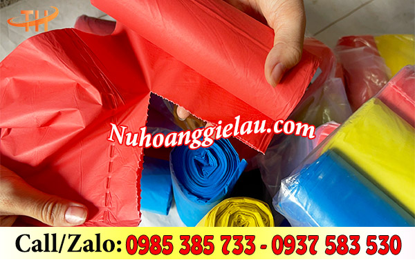 Cuộn túi rác với đường gân xé tiện lợi Cuộn túi rác với đường gân xé tiện lợi