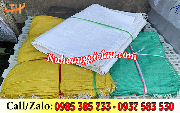 Bao pp dệt đủ màu đóng cục 100 cái Bao pp dệt đủ màu đóng cục 100 cái