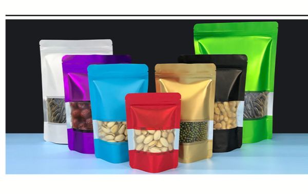 Túi zip nhôm có cửa sổ đựng thực phẩm an toàn tiện lợi Túi zip nhôm có cửa sổ đựng thực phẩm an toàn tiện lợi