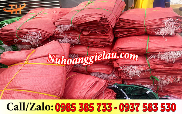 Bao tải dứa màu đỏ sẵn kho số lượng sỉ giá tốt Bao tải dứa màu đỏ sẵn kho số lượng sỉ giá tốt