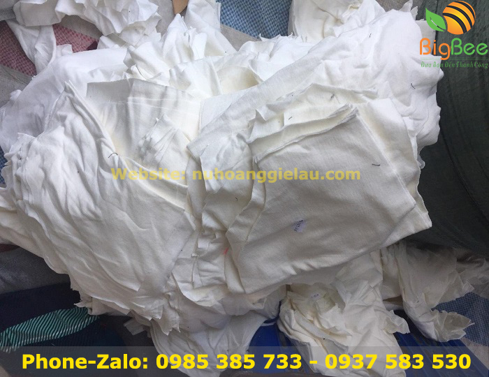 giẻ lau cotton trắng
