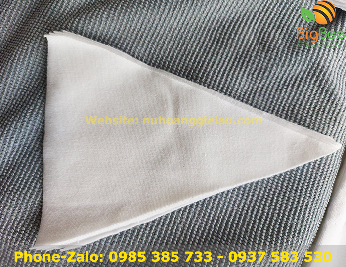 Vải lau trắng thấm nước nhỏ thun cotton