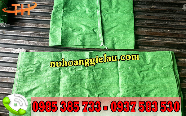 bao tải dứa màu xanh cỡ 80x110cm bao tải dứa màu xanh cỡ 80x110cm