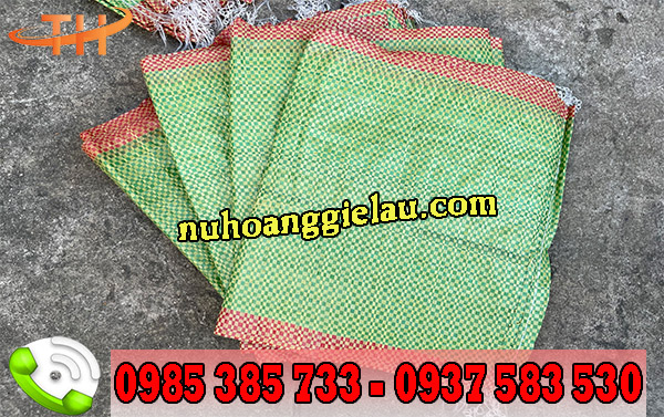 Bao đựng gạo 5kg màu xanh Bao đựng gạo 5kg màu xanh