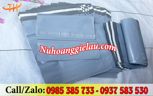 Túi đóng hàng niêm phong chống sốc màu xám Túi đóng hàng niêm phong chống sốc màu xám