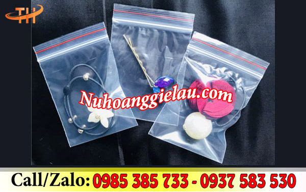 Túi zip chỉ đỏ dễ dàng quan sát sản phẩm bên trong Túi zip chỉ đỏ dễ dàng quan sát sản phẩm bên trong