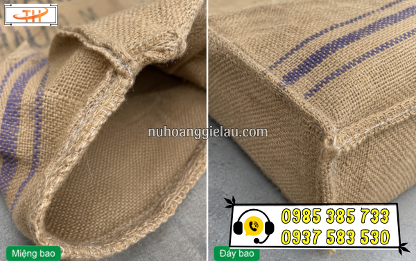 Miệng và đáy bao bố cũ dày, bền Miệng và đáy bao bố cũ dày, bền