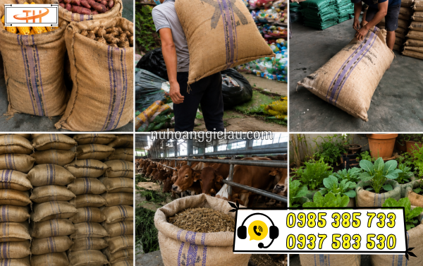 Ứng dụng bao bố cũ trong đời sống và sản xuất Ứng dụng bao bố cũ trong đời sống và sản xuất