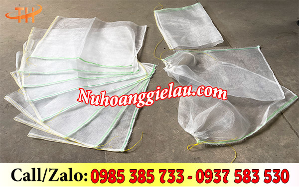 Túi lưới bọc mít có dây rút tiện lợi Túi lưới bọc mít có dây rút tiện lợi