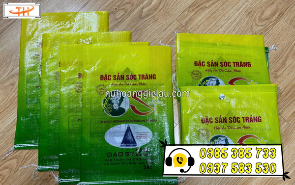 Bao đựng gạo ST25 in sẵn loại 5kg, 10kg số lượng tại Thu Hồng Bao đựng gạo ST25 in sẵn loại 5kg, 10kg số lượng tại Thu Hồng