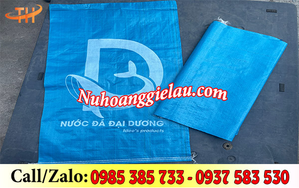 Bao in logo đựng nước đá Bao in logo đựng nước đá
