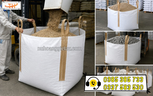 Bao jumbo không miệng đáy liền chứa đựng hàng hoá công nghiệp Bao jumbo không miệng đáy liền chứa đựng hàng hoá công nghiệp