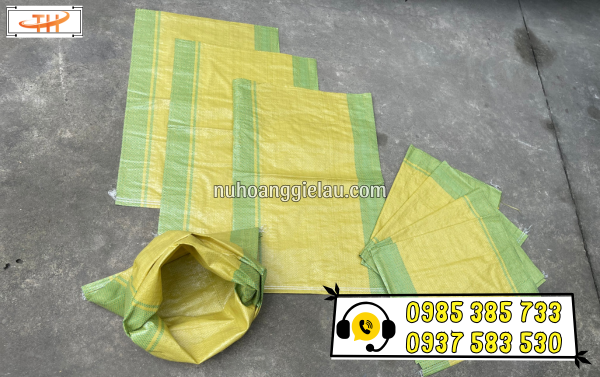 Mẫu bao pp dệt đựng gạo cỡ nhỏ phối sọc Mẫu bao pp dệt đựng gạo cỡ nhỏ phối sọc