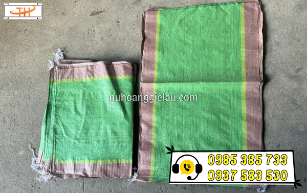 Mẫu bao pp dệt đựng gạo cỡ nhỏ phối sọc Mẫu bao pp dệt đựng gạo cỡ nhỏ phối sọc