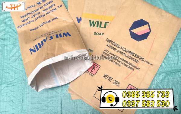 Bao tải giấy ghép PP mặt trong Bao tải giấy ghép PP mặt trong