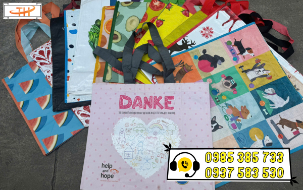 Túi siêu thị PP dệt đa dạng với nhiều mẫu mã Túi siêu thị PP dệt đa dạng với nhiều mẫu mã