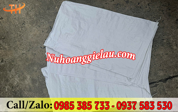 Bao tải đựng gạo trắng 5kg Bao tải đựng gạo trắng 5kg