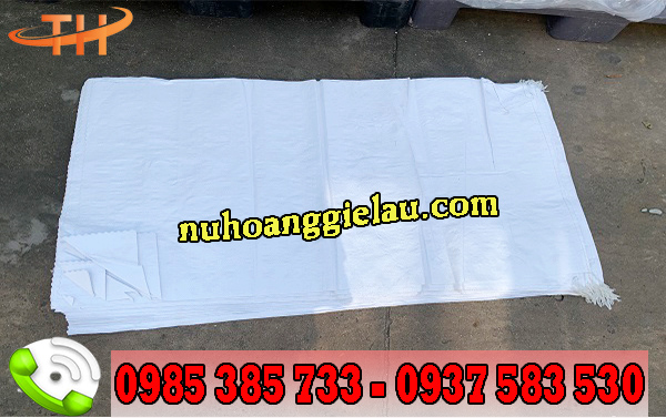 Bao tải trắng 50x90 tráng PE dày, đẹp, giá rẻ Bao tải trắng 50x90 tráng PE dày, đẹp, giá rẻ