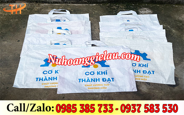 Bao tải có quai hàng tái chế có nhận in ấn theo yêu cầu Bao tải có quai hàng tái chế có nhận in ấn theo yêu cầu