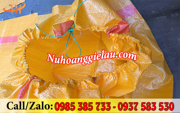 Bao tải nhựa PP có dây rút đóng gói hàng tiện lợi Bao tải nhựa PP có dây rút đóng gói hàng tiện lợi