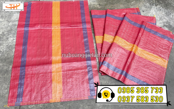 Bao tải đỏ phối sọc Bao tải đỏ phối sọc