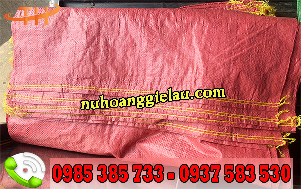 bao tải đỏ đóng hàng với đường may đáy chắc chắn bao tải đỏ đóng hàng với đường may đáy chắc chắn