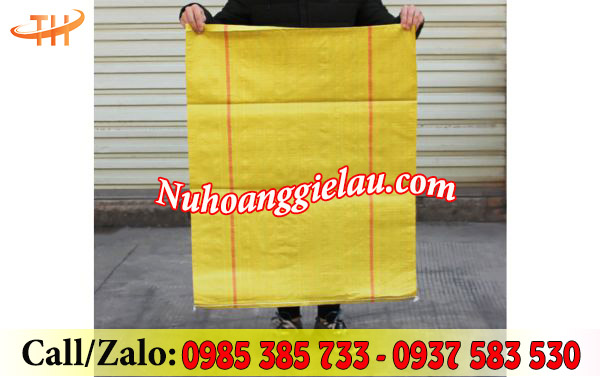 Bao tải dứa vàng có phối sọc Bao tải dứa vàng có phối sọc