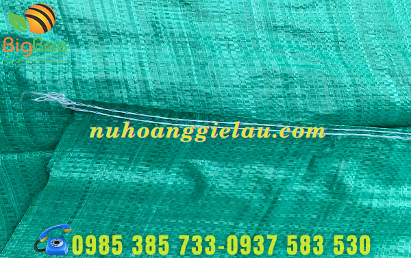 bao tải dứa xanh đựng gạo khó rách, lủng