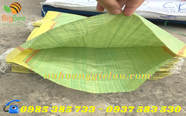 bao tải đựng gạo màu xanh