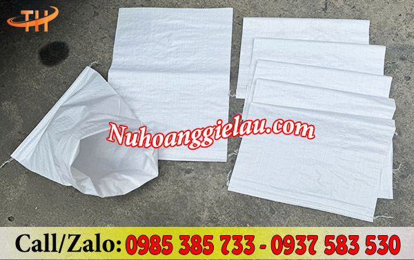 Bao tải đựng gạo trắng 5kg Bao tải đựng gạo trắng 5kg