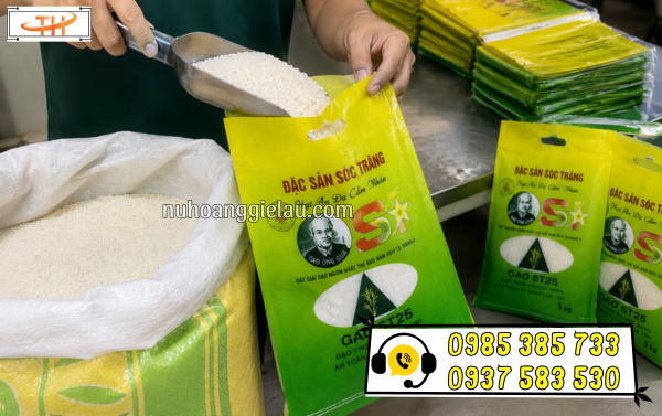 Bao PP dệt đựng gạo ST25 Bao PP dệt đựng gạo ST25