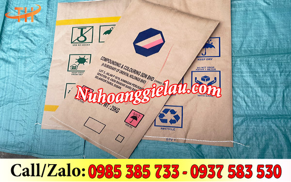 Bao tải giấy xi măng in chữ, logo Bao tải giấy xi măng in chữ, logo