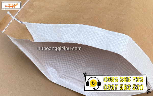 Bao tải giấy kraft có lót PP bên trong tăng độ dày, cũng như khả năng bảo quản Bao tải giấy kraft có lót PP bên trong tăng độ dày, cũng như khả năng bảo quản