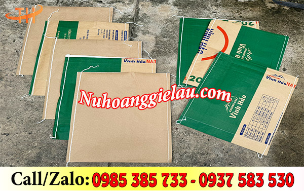 Bao tải giấy Kraft in logo theo yêu cầu Bao tải giấy Kraft in logo theo yêu cầu