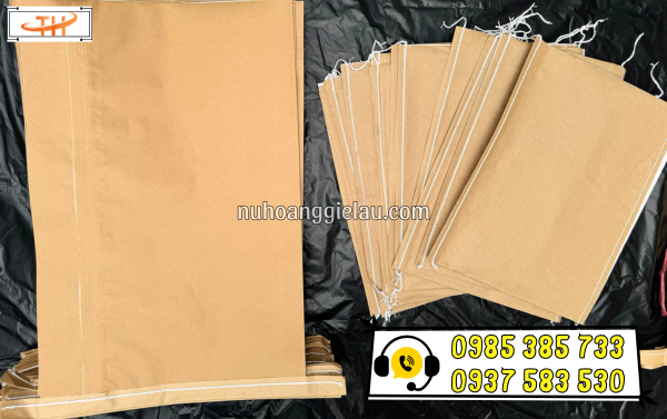 Bao tải giấy loại trơn theo yêu cầu Bao tải giấy loại trơn theo yêu cầu