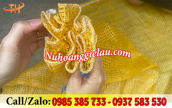 Bao tải lưới có dây rút miệng tiện lợi Bao tải lưới có dây rút miệng tiện lợi