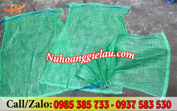 Bao lưới đựng nông sản màu xanh Bao lưới đựng nông sản màu xanh