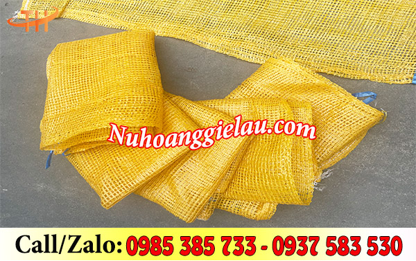 Bao lưới đựng hành tỏi thiết kế siêu thông thoáng Bao lưới đựng hành tỏi thiết kế siêu thông thoáng