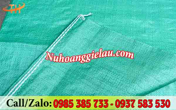 Bao tải PP dệt đáy bao được may gập chắc chắn  Bao tải PP dệt đáy bao được may gập chắc chắn